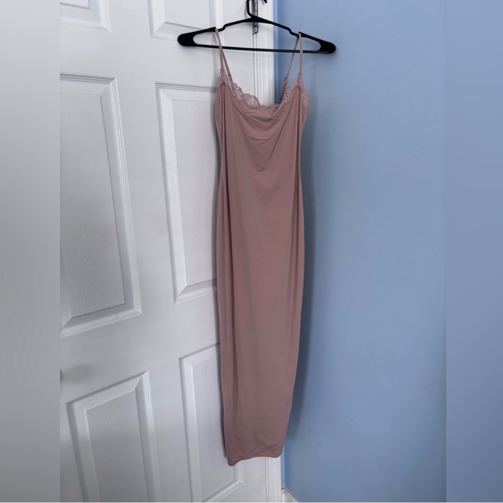 Elegant Mauve Slip Dress- Skims